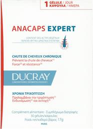 ANACAPS EXPERT CHRONIC HAIR LOSS ΣΥΜΠΛΗΡΩΜΑ ΔΙΑΤΡΟΦΗΣ ΠΟΛΥΒΙΤΑΜΙΝΩΝ, ΜΕΤΑΛΛΩΝ & ΙΧΝΟΣΤΟΙΧΕΙΩΝ ΜΕ ΕΚΧΥΛΙΣΜΑΤΑ ΒΟΤΑΝΩΝ ΠΟΥ ΣΥΜΒΑΛΕΙ ΣΤΗΝ ΕΝΔΥΝΑΜΩΣΗ & ΑΝΤΟΧΗ ΤΩΝ ΜΑΛΛΙΩΝ ΚΑΤΑ ΤΗΣ ΧΡΟΝΙΑΣ ΤΡΙΧΟΠΤΩΣΗΣ 30CAPS DUCRAY