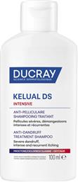 KELUAL DS INTENSIVE ANTI DANDRUFF SHAMPOO ΣΑΜΠΟΥΑΝ ΑΓΩΓΗΣ ΚΑΤΑ ΤΗΣ ΣΟΒΑΡΗΣ ΠΙΤΥΡΙΔΑΣ & ΤΟΥ ΕΝΤΟΝΟΥ & ΕΠΑΝΑΛΑΜΒΑΝΟΜΕΝΟΥ ΚΝΗΣΜΟΥ 100ML DUCRAY