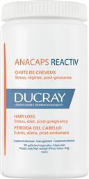 PROMO ANACAPS REACTIV HAIR LOSS ΣΥΜΠΛΗΡΩΜΑ ΔΙΑΤΡΟΦΗΣ ΠΟΛΥΒΙΤΑΜΙΝΩΝ, ΜΕΤΑΛΛΩΝ & ΙΧΝΟΣΤΟΙΧΕΙΩΝ ΜΕ ΕΚΧΥΛΙΣΜΑΤΑ ΒΟΤΑΝΩΝ ΠΟΥ ΣΥΜΒΑΛΕΙ ΣΤΗ ΔΙΑΤΗΡΗΣΗ ΤΩΝ ΜΑΛΛΙΩΝ ΚΑΤΑ ΤΗΣ ΑΝΤΙΔΡΑΣΤΙΚΗΣ ΤΡΙΧΟΠΤΩΣΗΣ 90CAPS DUCRAY