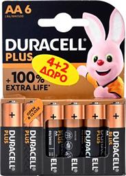 ΜΠΑΤΑΡΙΕΣ ΑΛΚΑΛΙΚΕΣ PLUS AA 4+2 ΤΕΜΑΧΙΑ ΔΩΡΟ DURACELL