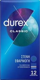 ΠΡΟΦΥΛΑΚΤΙΚΑ CLASSIC ΣΤΕΝΗ ΕΦΑΡΜΟΓΗ 12 ΤΕΜΑΧΙΑ DUREX