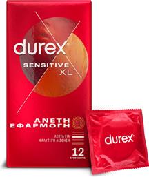 ΠΡΟΦΥΛΑΚΤΙΚΑ SENSITIVE XL ΑΝΕΤΗ ΕΦΑΡΜΟΓΗ 12 ΤΕΜΑΧΙΑ DUREX