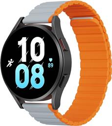 ΛΟΥΡΑΚΙ MAGNETIC LD ΓΙΑ SAMSUNG GALAXY WATCH 3 45MM/GEAR S3 + HUAWEI WATCH ULTIMATE/GT3 SE 46MM - GRAY/ORANGE DUX DUCIS