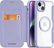 SKIN X PRO FOLIO CASE WITH MAGSAFE FOR APPLE IPHONE 15 PLUS PURPLE DUX DUCIS