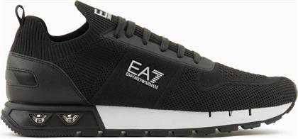 ΑΝΔΡΙΚΑ SNEAKERS ΜΕ ΛΟΓΟΤΥΠΟ ''LEGACY KNIT'' - X8X171XK373 ΜΑΥΡΟ EA7