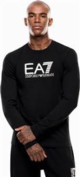 ΑΝΔΡΙΚΗ ΜΑΚΡΥΜΑΝΙΚΗ ΜΠΛΟΥΖΑ ΜΕ ΛΟΓΟΤΥΠΟ REGULAR FIT - 7M000900AF10373 ΜΑΥΡΟ EA7