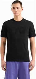 ΑΝΔΡΙΚΟ T-SHIRT ΜΕ ΑΝΑΓΛΥΦΟ LOGO REGULAR FIT - 7M000149AF14772 ΜΑΥΡΟ EA7