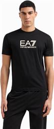 ΑΝΔΡΙΚΟ T-SHIRT ΜΕ ΑΝΑΓΛΥΦΟ ΛΟΓΟΤΥΠΟ REGULAR FIT - 7M000224AF10375 ΜΑΥΡΟ EA7