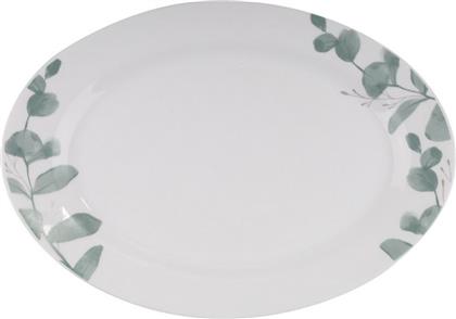 ΠΙΑΤΕΛΑ ΟΒΑΛ ΓΥΑΛΙΝΗ GREEN 30X22ΕΚ. LEAF EATON ME25032230 (ΣΕΤ 4 ΤΕΜΑΧΙΑ) (ΥΛΙΚΟ: ΓΥΑΛΙ, ΧΡΩΜΑ: ΛΕΥΚΟ) - - ME25032230 EATON DINING