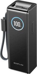 RAPID POWER BANK SILVER 25000MAH 170W 100W BUILT-IN AND RETRACTABLE CABLES ECOFLOW