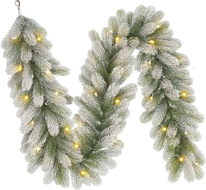 ΧΡΙΣΤΟΥΓΕΝΝΙΑΤΙΚΗ ΓΙΡΛΑΝΤΑ 180ΕΚ. ΜΕ 30 LED ΦΩΤΑΚΙΑ NAGOYA 1187242 EDELMAN