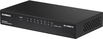 GS-1008E V2 NETWORK SWITCH UNMANAGED GIGABIT ETHERNET (1000 MBPS) EDIMAX