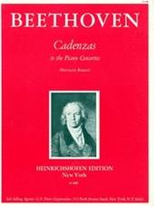 BEETHOVEN - CADENZAS TO THE PIANO CONCERT EDITION PETERS