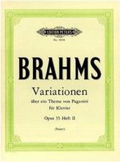 BRAHMS - VARIATIONEN-PAGANONI OP.35 II EDITION PETERS