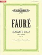 FAURE - SONATE NR. 2 E MINOR OP.108 (VIOLIN AND PIANO) EDITION PETERS