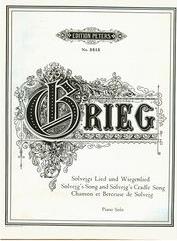 GRIEG - SOLVEJGS LIED UND WIEGENLIED 3515 EDITION PETERS