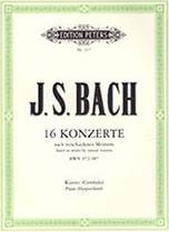 J.S.BACH - 16 KONZERTE NACH VERSCHIEDENEN MEISTERN BWV 972-987 KLAVIER (CEMBALO) EDITION PETERS