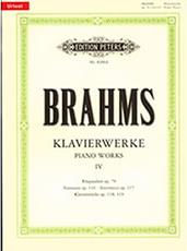 JOHANNES BRAHMS - KLAVIERWERKE - PIANO WORKS IV / ΕΚΔΟΣΕΙΣ PETERS EDITION PETERS