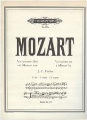 MOZART - VARIATIONS ON A MINUET C-DUR EDITION PETERS