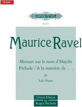 RAVEL - MENUET SUR /PRELUDE /A LA MANIERE EDITION PETERS