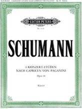 SCHUMANN - 6 KONZERT ETUDEN PAGANINI OP.10 EDITION PETERS