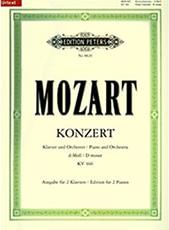 W.A.MOZART - KONZERT KLAVIER UND ORCHESTER D-MOLL KV 466 (AUSGABE FUR 2 KLAVIERE) / URTEXT EDITION PETERS