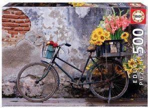 BICYCLE WITH FLOWERS 500 ΚΟΜΜΑΤΙΑ EDUCA από το PLUS4U