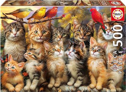 PUZZLE 500 KITTENS AND BIRDS (20241) EDUCA