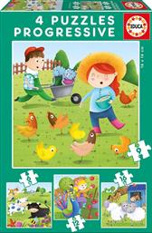 PUZZLE FARM ANIMALS 6-9-12-16 TMX (17145) EDUCA