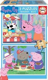 ΞΥΛΙΝΟ ΠΑΙΔΙΚΟ PUZZLE PEPPA PIG 2*25PCS (18078) EDUCA