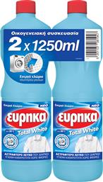 ΧΛΩΡΙΝΗ ΠΛΥΝΤΗΡΙΟΥ TOTAL WHITE ( 2*1250ML) ΕΥΡΗΚΑ