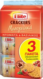 ΜΕΣΟΓΕΙΑΚΑ CRACKERS ΜΕ ΝΤΟΜΑΤΑ ΚΑΙ ΒΑΣΙΛΙΚΟ (3X105G) ELITE από το e-FRESH