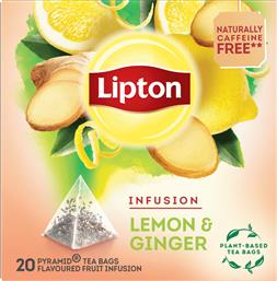 ΑΦΕΨΗΜΑ ΛΕΜΟΝΙ ΤΖΙΝΤΖΕΡ LIPTON (20 ΠΥΡΑΜΙΔΕΣ X 1,7 G) ΕΛΑΙΣ