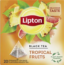 ΤΣΑΙ ΜΑΥΡΟ ΤΡΟΠΙΚΑ ΦΡΟΥΤΑ LIPTON (20 ΠΥΡΑΜΙΔΕΣ X 1,7 G) ΕΛΑΙΣ