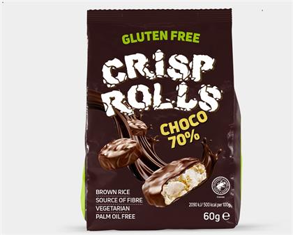 CRISP ROLLS CHOCO 70% ΚΑΚΑΟ ΕΛGEN (60G) ELGEN