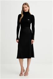 ΦΟΡΕΜΑ ΜΕ ΠΡΟΣΘΗΚΗ ΜΕΤΑΞΙΟΥ ΧΡΩΜΑ: ΜΑΥΡΟ, AM06B56E2 ELISABETA FRANCHI