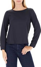 BY MARELLA ΓΥΝΑΙΚΕΙΑ ΜΠΛΟΥΖΑ ΣΑΤΕΝ ΜΟΝΟΧΡΩΜΗ ''MADERA'' - 2525116041200 ΜΠΛΕ ΣΚΟΥΡΟ EMME