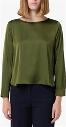 BY MARELLA ΓΥΝΑΙΚΕΙΑ ΜΠΛΟΥΖΑ ΣΑΤΕΝ ΜΟΝΟΧΡΩΜΗ ''MADERA'' - 2525116041200 ΠΡΑΣΙΝΟ EMME