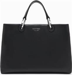 ΓΥΝΑΙΚΕΙΑ ΔΕΡΜΑΤΙΝΗ ΤΣΑΝΤΑ ΧΕΙΡΟΣ ΜΕ ΛΟΓΟΤΥΠΟ - EW000360AF18673 ΜΑΥΡΟ EMPORIO ARMANI