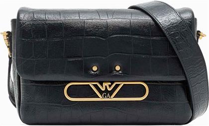 ΓΥΝΑΙΚΕΙΑ ΔΕΡΜΑΤΙΝΗ ΤΣΑΝΤΑ ΩΜΟΥ ΜΕ ΛΟΓΟΤΥΠΟ - EW002925AF17666 ΜΑΥΡΟ EMPORIO ARMANI