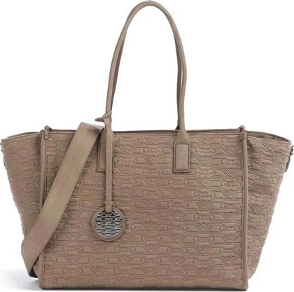 ΓΥΝΑΙΚΕΙΑ ΤΣΑΝΤΑ TOTE ΜΕ ΛΟΓΟΤΥΠΟ - EW000370AF19660 TAUPE EMPORIO ARMANI