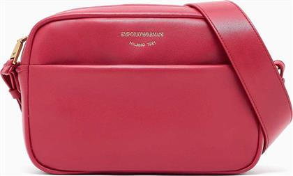 ΓΥΝΑΙΚΕΙΟ ΔΕΡΜΑΤΙΝΟ MINI BAG CROSSBODY ΜΕ ΛΟΓΟΤΥΠΟ - EW003032AF19229 ΚΟΚΚΙΝΟ EMPORIO ARMANI