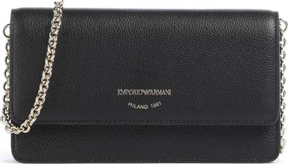 ΓΥΝΑΙΚΕΙΟ ΔΕΡΜΑΤΙΝΟ MINI BAG CROSSBODY ΜΕ ΛΟΓΟΤΥΠΟ - EW003036AF19568 ΜΑΥΡΟ EMPORIO ARMANI