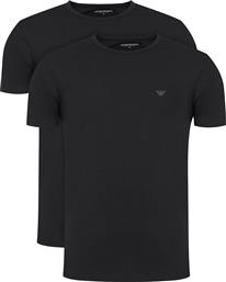 ΣΕΤ 2 T-SHIRTS EM000391 AF14132 MC005 ΜΑΥΡΟ REGULAR FIT EMPORIO ARMANI