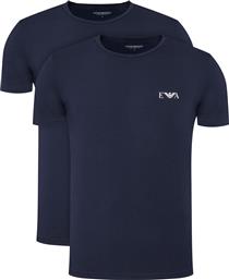 ΣΕΤ 2 T-SHIRTS EM001849 AF14131 MB143 ΣΚΟΥΡΟ ΜΠΛΕ FITTED FIT EMPORIO ARMANI