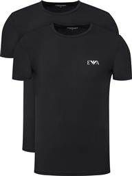 ΣΕΤ 2 T-SHIRTS EM001849 AF14131 MC005 ΜΑΥΡΟ FITTED FIT EMPORIO ARMANI