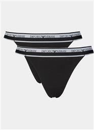 ΣΕΤ 2 ΤΕΜΑΧΙΑ ΣΤΡΙΝΓΚ 164522 4R227 00020 ΜΑΥΡΟ EMPORIO ARMANI