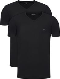 ΣΕΤ T-SHIRTS EM000392 AF14132 MC005 ΜΑΥΡΟ REGULAR FIT EMPORIO ARMANI