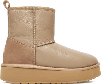 ΜΠΟΤΕΣ ΧΙΟΝΙΟΥ STINGER MINI FLATFORM LEATHER W13189 ΜΠΕΖ EMU