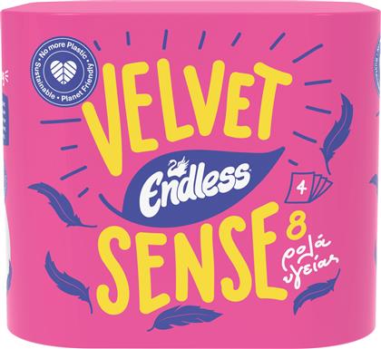 ΧΑΡΤΙ ΥΓΕΙΑΣ 4ΦΥΛΟ VELVET SENSE (8 ΡΟΛΑ*105G) ENDLESS